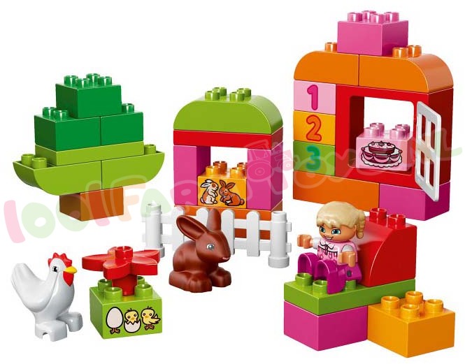 LEGO DUPLO ALLES-IN-1 CADEAUSET - 10571 - Uitverkocht Farm - 1001Farmtoys landbouwspeelgoed - startset biedt meisjes prima kennismaking