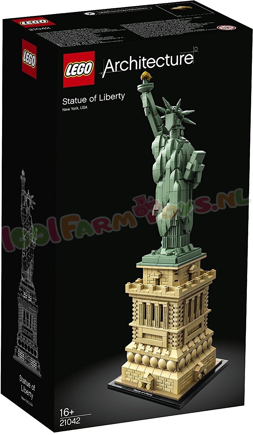 borstel Schiereiland Onderdrukker LEGO ARCHITECTURE Vrijheidsbeeld USA - 21042 - LEGO Architecture - LEGO -  1001Farmtoys landbouwspeelgoed - Breng een eerbetoon aan de harmonie tussen