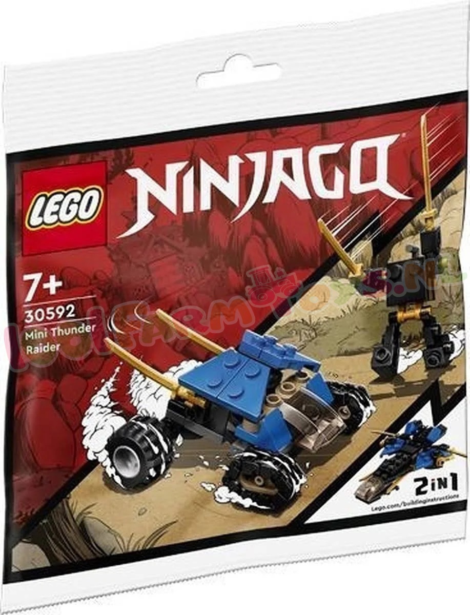 NINJAGO Mini Raider PolyBag - 30592 - LEGO NINJAGO - LEGO 1001Farmtoys landbouwspeelgoed - 2-in-1 Bouw een gemene NINJAGO auto en mini -mech