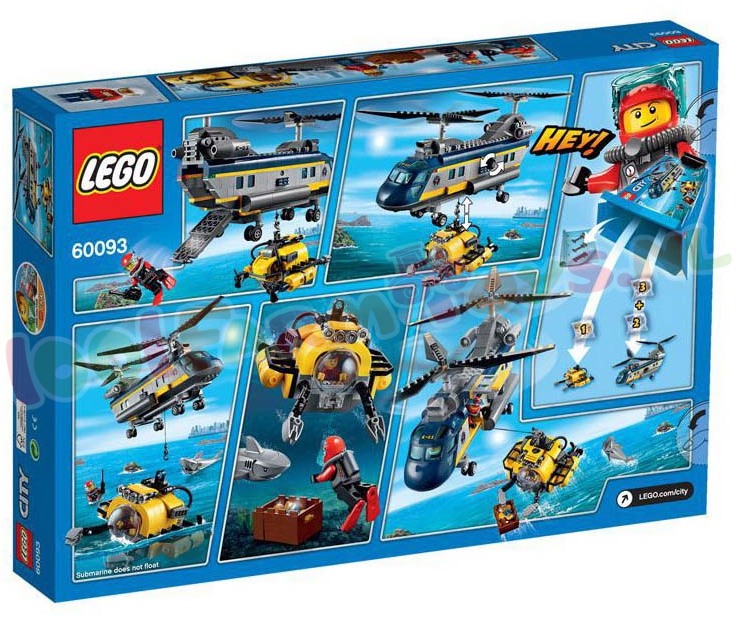 LEGO CITY DIEPZEE HELIKOPTER 388 - 60093 - Uitverkocht Farm - 1001Farmtoys landbouwspeelgoed - Spaar hele serie diepzee duiken 60091