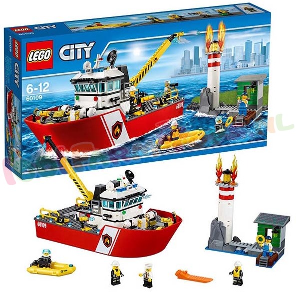 zingen Plateau Maken LEGO CITY BRANDWEERBOOT - 60109 - Uitverkocht Farm - 1001Farmtoys  landbouwspeelgoed - Blus de brand in de vuurtoren met je LEGO City  brandweerboot