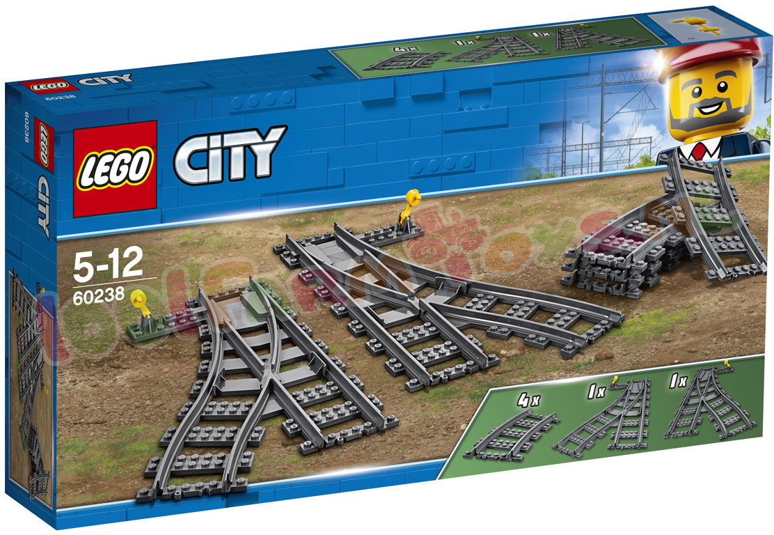 LEGO CITY Wissels tbv Trein - 60238 - LEGO City - LEGO 1001Farmtoys landbouwspeelgoed Reis nog verder met de LEGO City Wissels Maak je spoorweg nog