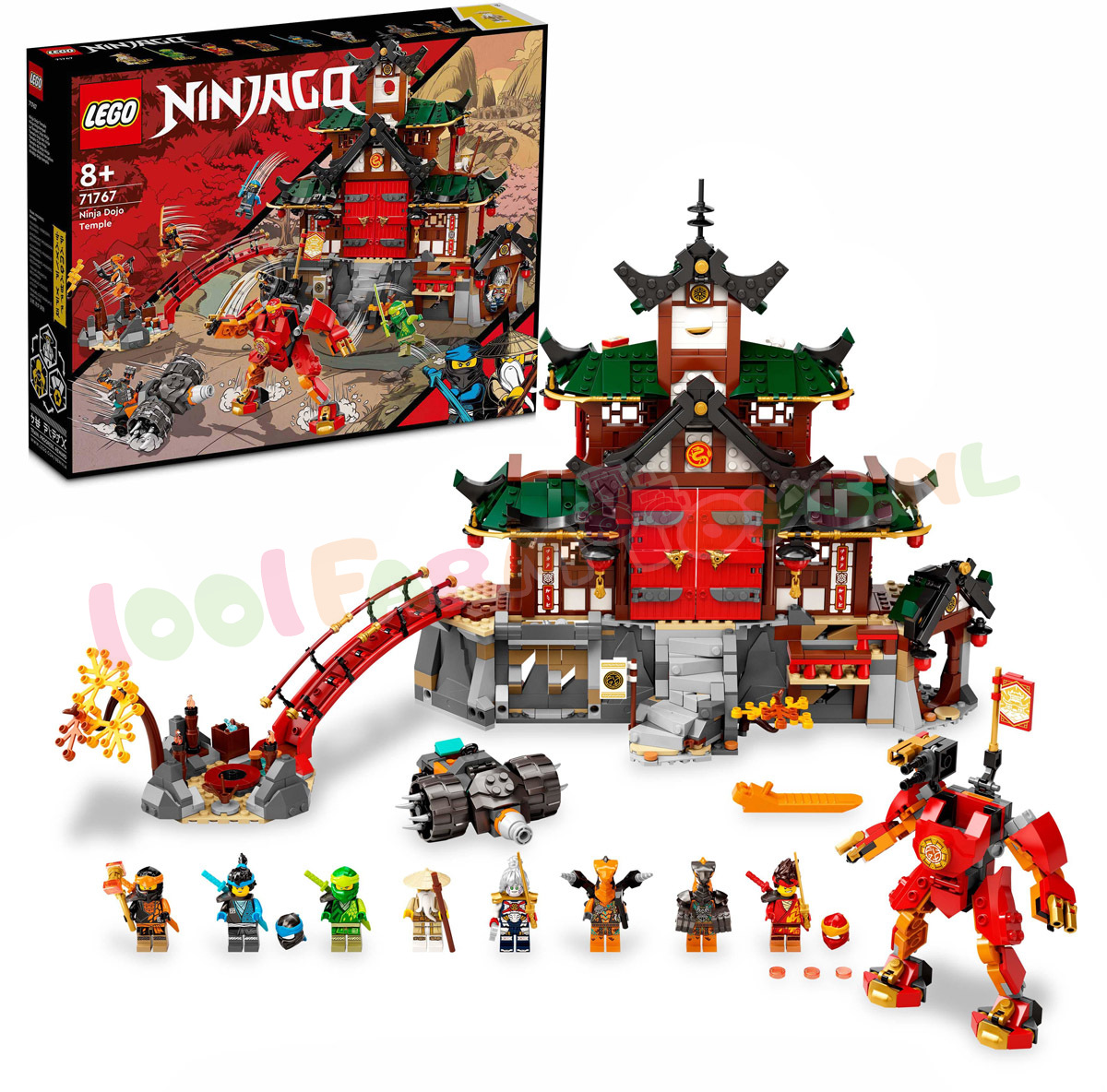 LEGO Ninjago Ninjadojo Tempel 71767 - LEGO NINJAGO - LEGO - 1001Farmtoys landbouwspeelgoed - Minjafans van 8 jaar en ouder kunnen helden trainen
