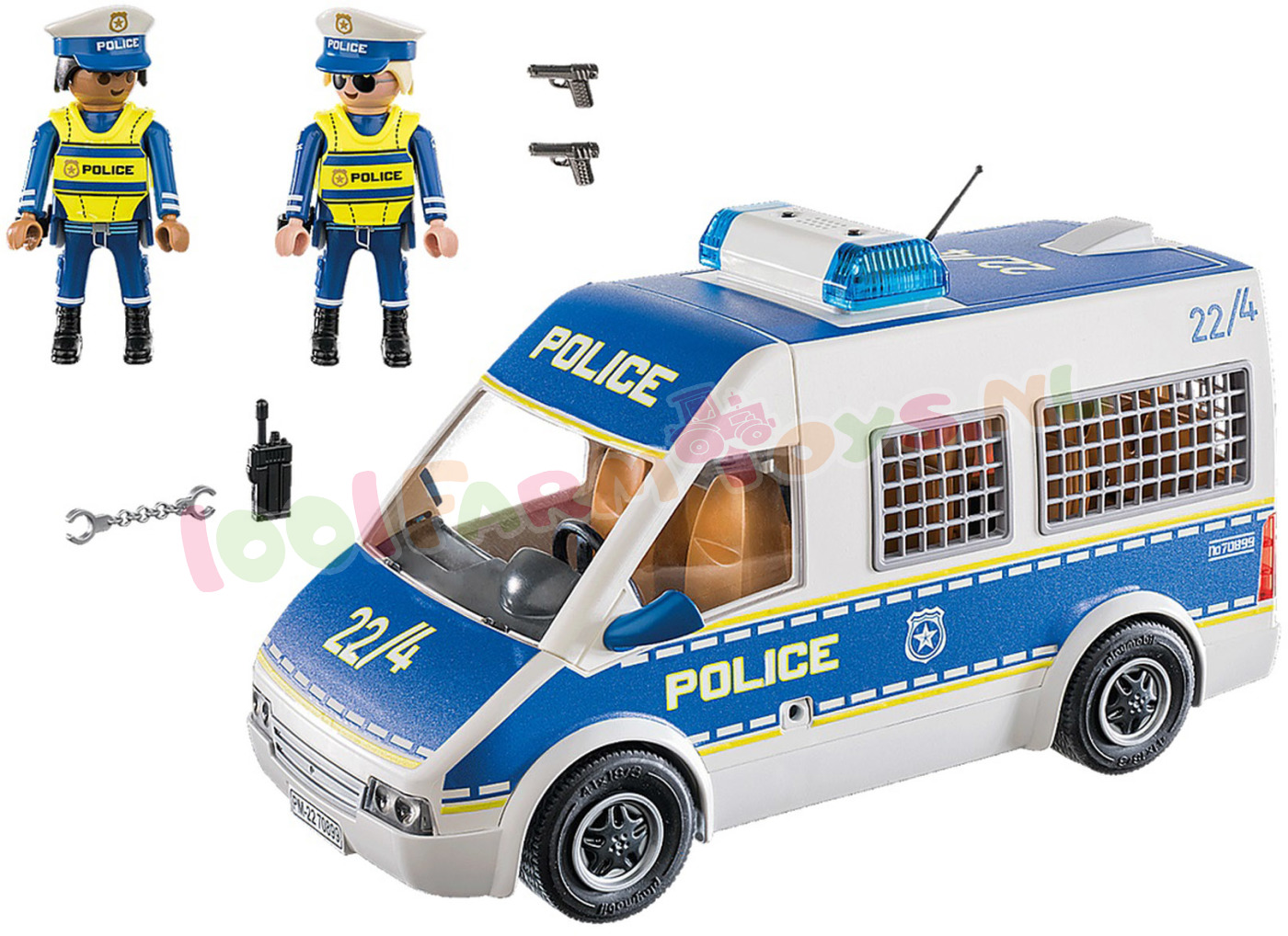 aansluiten gekruld Lyrisch PLAYMOBIL Politieauto met licht geluid - 70899 - Playmobil City Actions -  Playmobil - 1001Farmtoys landbouwspeelgoed - Let Op Dit product wordt niet