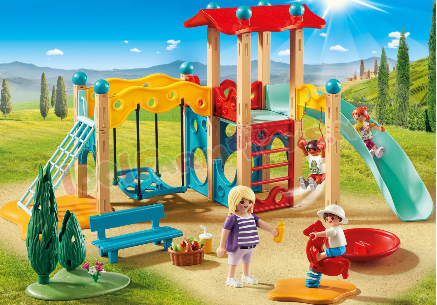 PLAYMOBIL GROTE SPEELTUIN OP OP 9423 - Uitverkocht Farm - 1001Farmtoys landbouwspeelgoed - De grote speeltuin is een waar paradijs voor kinderen Hier