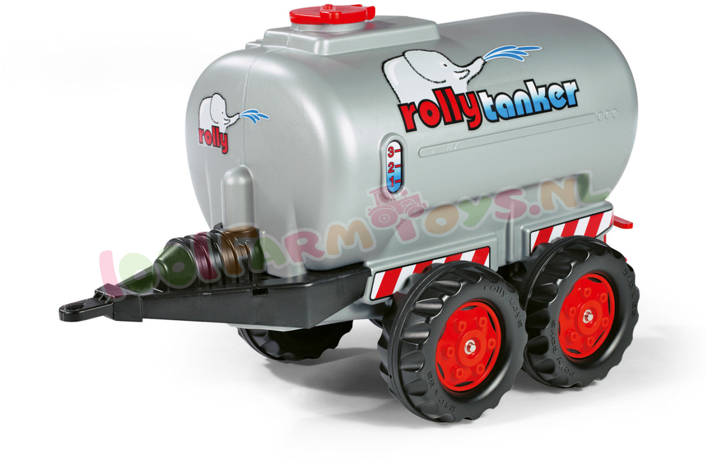 MEST- WATERTANK 2-ASSIG TANDEMAS GRIJS - 122127 - Rolly trailer Rolly Toys - 1001Farmtoys - RollyTanker 30 Liter watertank met kraan