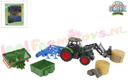 Kids Globe Tractor Groen + 8 accessoires