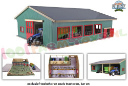 Loopstal met Berging en Weiland 1/32