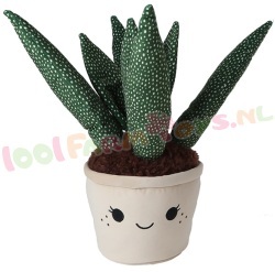 Knuffel Cactus met witte pot 45 cm