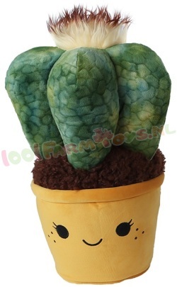 Knuffel Cactus met gele pot 45 cm (kort)