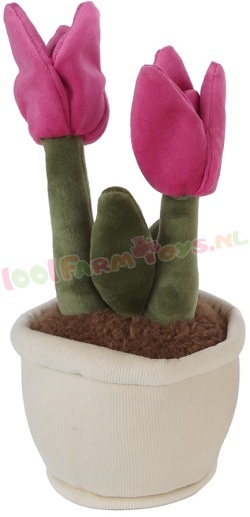 Knuffel Tulp Roze 27 cm