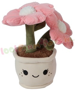 Knuffel Bloem roze 18 cm
