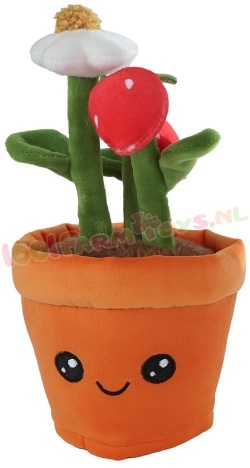 Knuffel Aardbeienplant met bruine pot