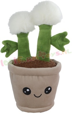 Knuffel Paardenbloem met grijze pot 23cm