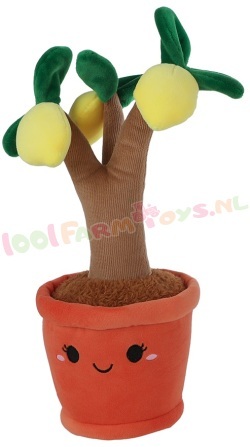 Knuffel Fruitboom met gele vruchten 28cm