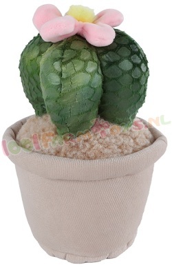 Knuffel Woestijnplant met grijze pot