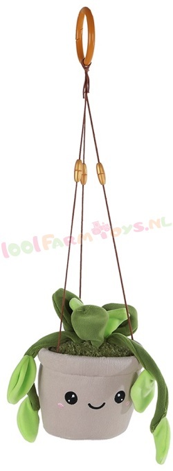 Knuffel Hangplant maat L 24 cm 3 assorti