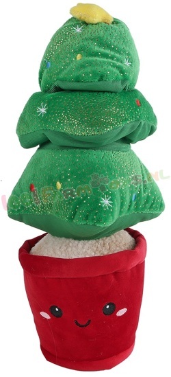 Knuffel Kerstboom met rode pot 30 cm