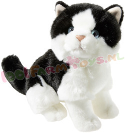 Misanimo Katje wit/zwart 24 cm