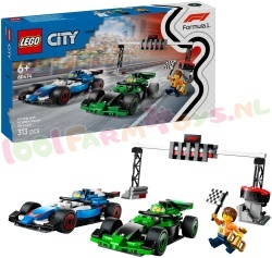 F1® grid met VCARB en Sauber Racewagens