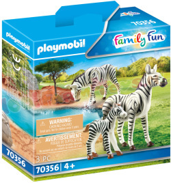 Playmobil 2 zebra's met Baby jong
