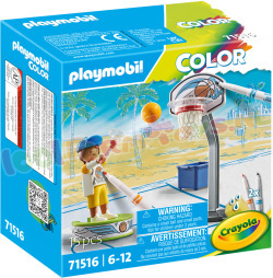 PLAYMOBIL Color Skater met Basketbal