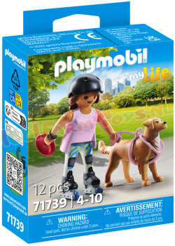 PLAYMOBIL Schaatser met Retriever