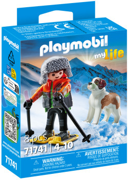 PLAYMOBIL Wandelaar met Sint Bernard