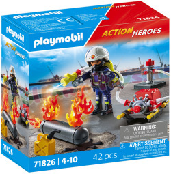 PLAYMOBIL Brandweerman met Waterpomp