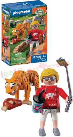 PLAYMOBIL Dierentuin: Tijger en Bezoeker