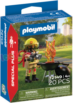PLAYMOBIL Brandweerman met Brandhaard