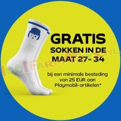 GRATIS PLAYMOBIL SOKKEN 27-34 per/paar