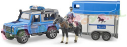 Politie Land Rover met Paardenaanhanger