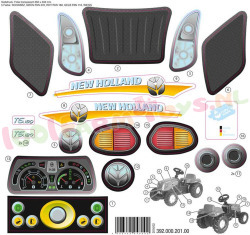 STICKERSET NEW HOLLAND T7040