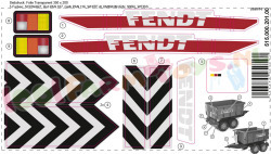 Fendt stickerset tbv Container Haakarm